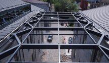 Installation of steel structures.