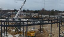 Installation of steel structures.