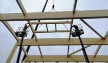 Installation of steel structures.