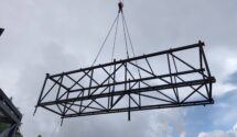 Installation of steel structures.