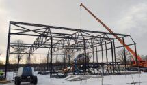 Installation of steel structures.