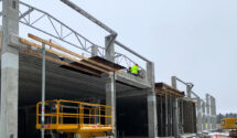 Installation of steel structures.